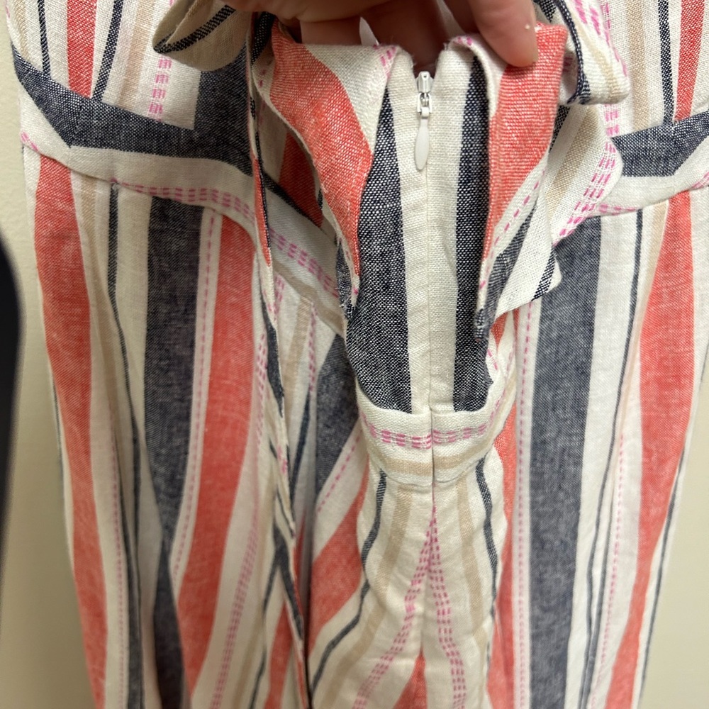 Parker Angie Striped Linen Wide-Leg Jumpsuit - Picture 8 of 8